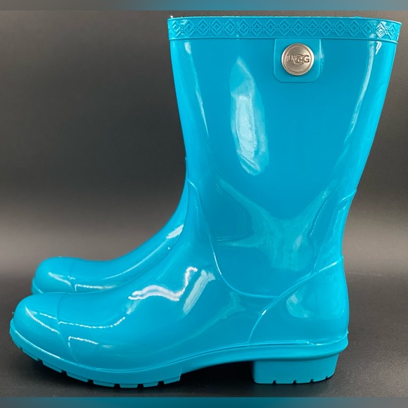 Enamel Blue Ugg Women’s Sienna Rain Boots Size 7 - Picture 7 of 16